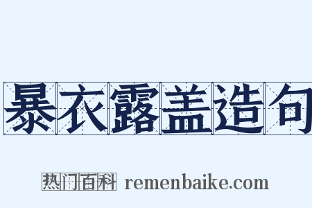 暴衣露盖造句是什么意思的图片